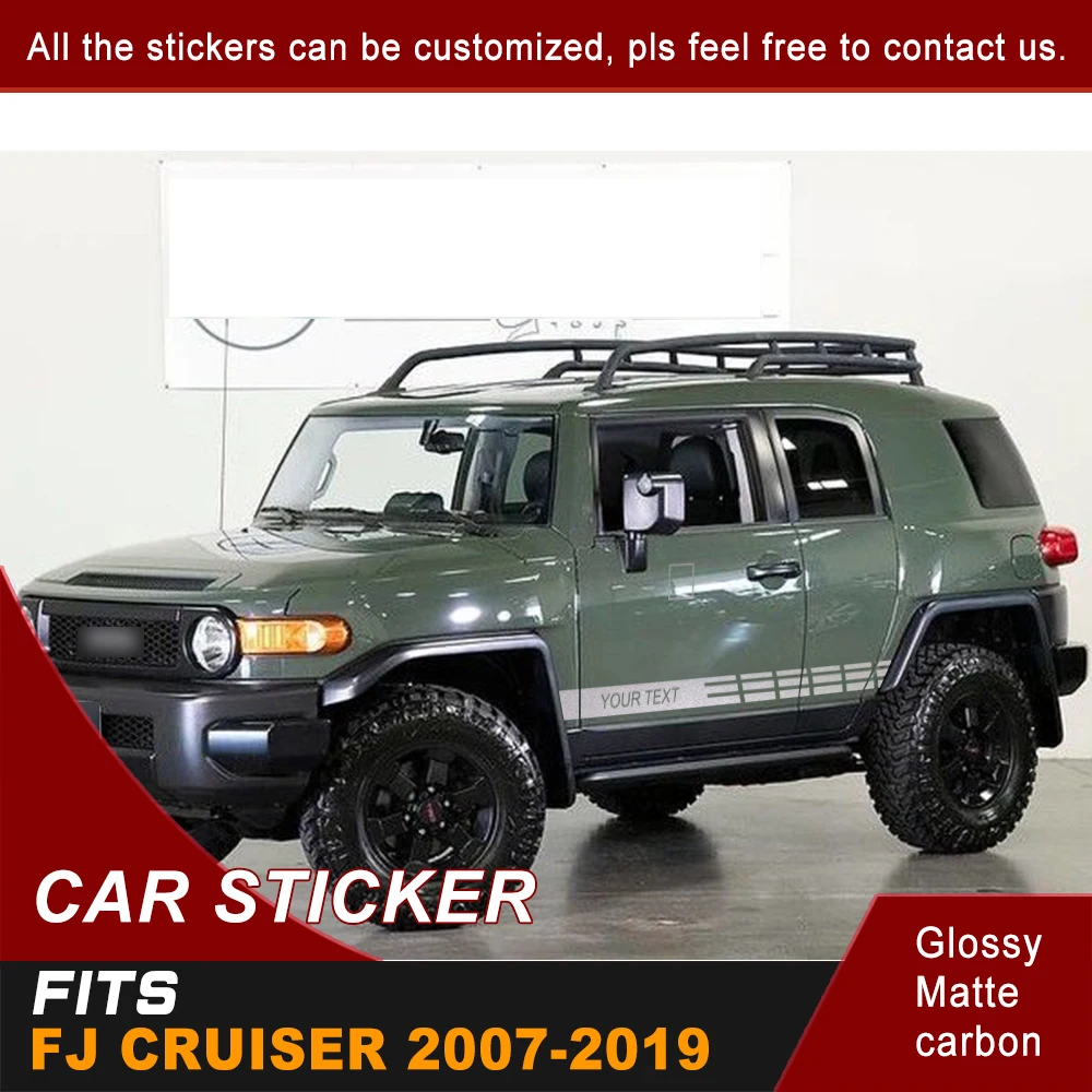 

Автомобильные наклейки, подходящие для Toyota FJ CRUISER 2007-2019, боковая дверь, гоночная полоса, градиентный Стайлинг, графика виниловые автомобильн...