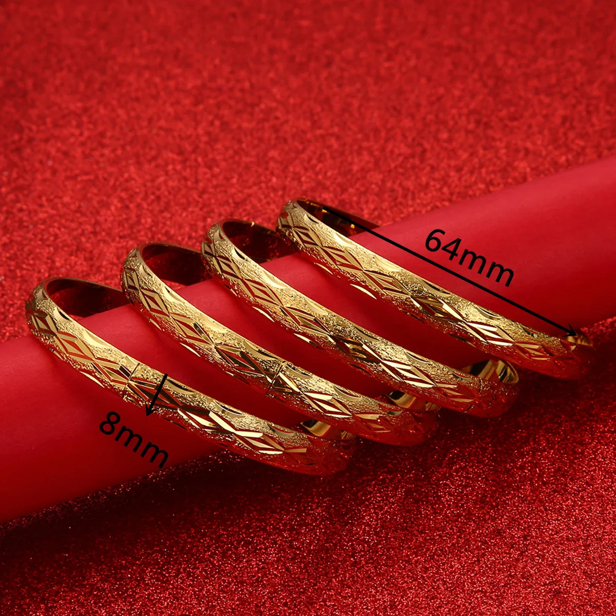 Золотые браслеты для женщин Свадебные ювелирные изделия из Дубая невесты