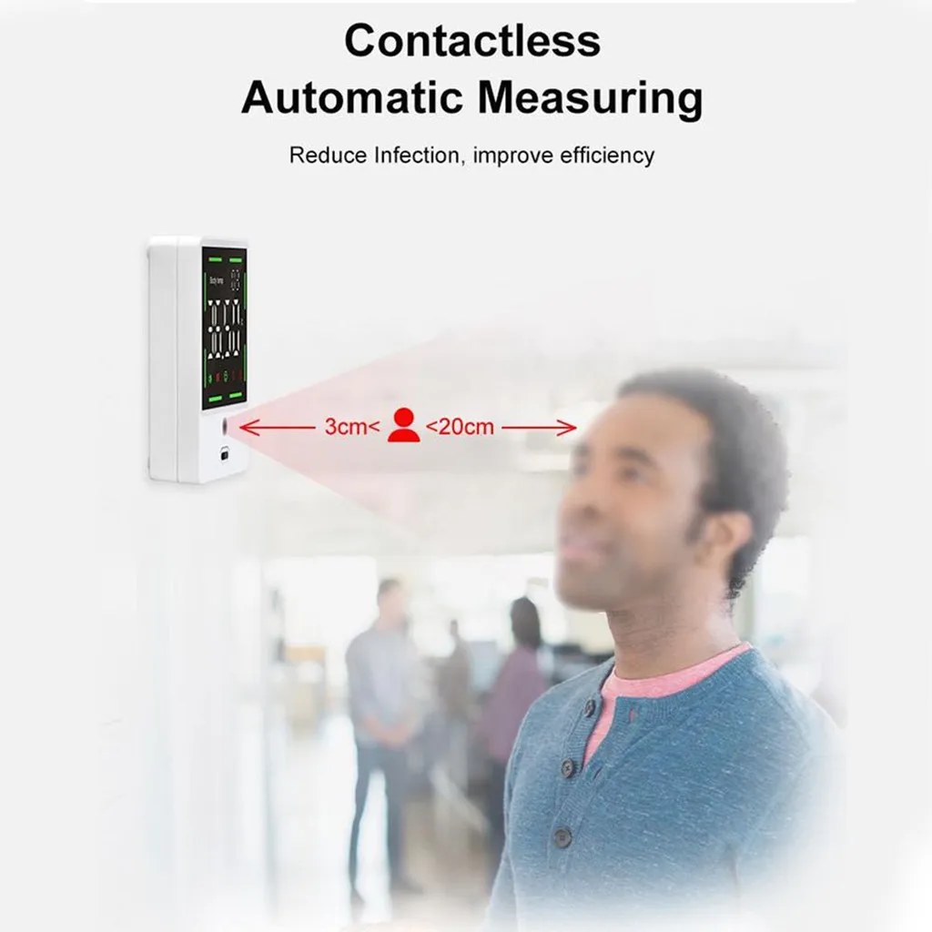 Настенный инфракрасный термометр для офиса фабрики школы ресторана магазина лба