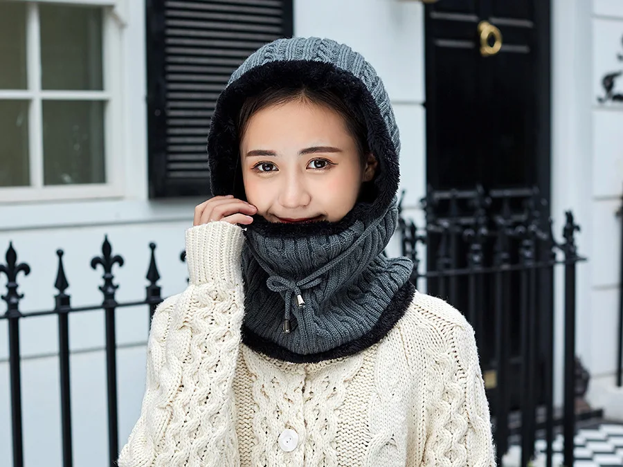OZyc новая зимняя вязаная шапка шарф для женщин Skullies Beanies Зимние шапки для мужчин и женщин теплая маска Толстая шапка для девочек Женская шапка бини