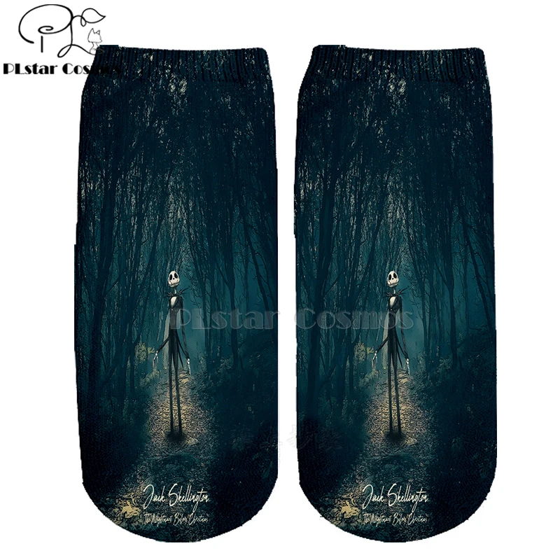 Хлопковые носки PLstar Cosmos nightster before christmas jack skellington разноцветные брендовые теплые короткие носки Хэллоуин-3