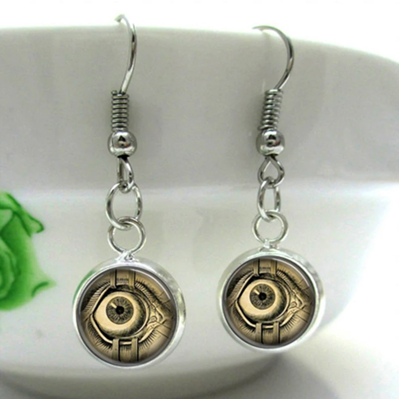 He13 стимпанк серьги Анатомия человека глазного яблока сглаза науки Спецодежда