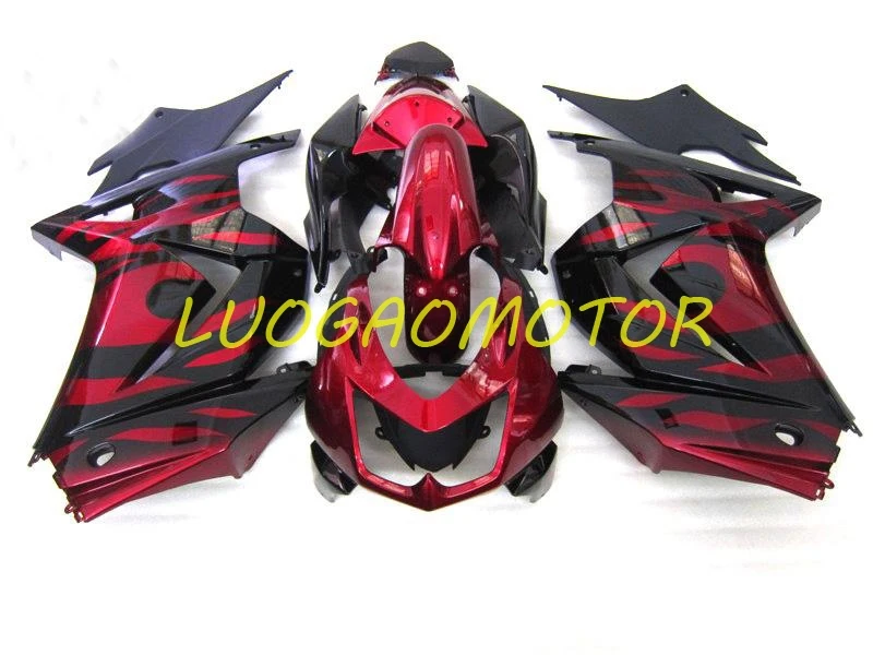 

Высококачественный комплект обтекателей для кузова красного вина, черного цвета для ниндзя 250R 08 09 10 11 12 ниндзя 250 EX250 2008 2009 2010 2011 2012