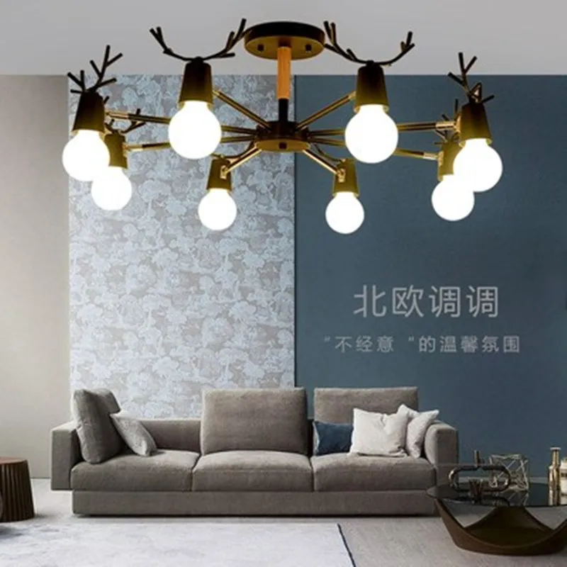 Светодиодный нная светодиодная Люстра для гостиной белая лампа спальни черные