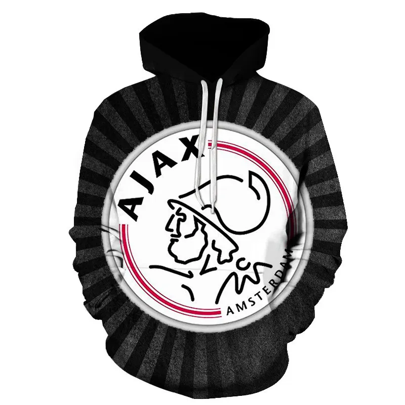 Ajax толстовки Осенние мужские пуловеры мужские пальто Повседневная мода Футбол Ajax печать 3D толстовки унисекс хип хоп с капюшоном S-6XL