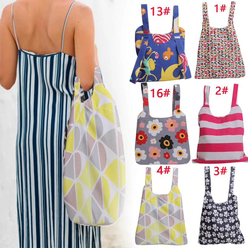 

Colorful Canvas Shopping Bag Portable Tote Multifunctional Foldable Shoulder Bag New