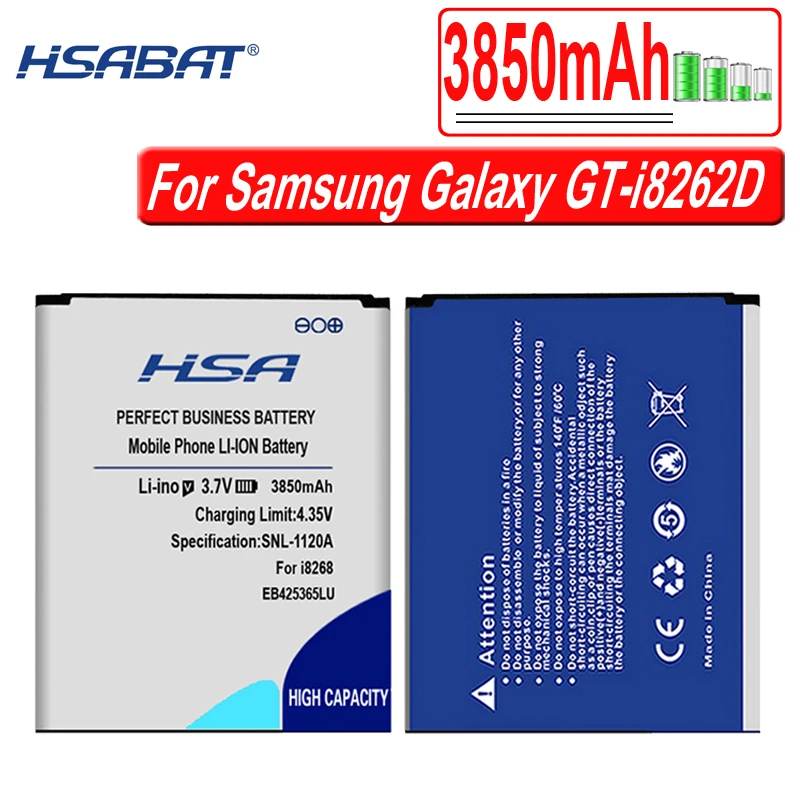 Новинка 3850 мАч EB425365LU мобильный телефон аккумулятор для Samsung Galaxy GT i8262D i8268 i8268D SCH i829