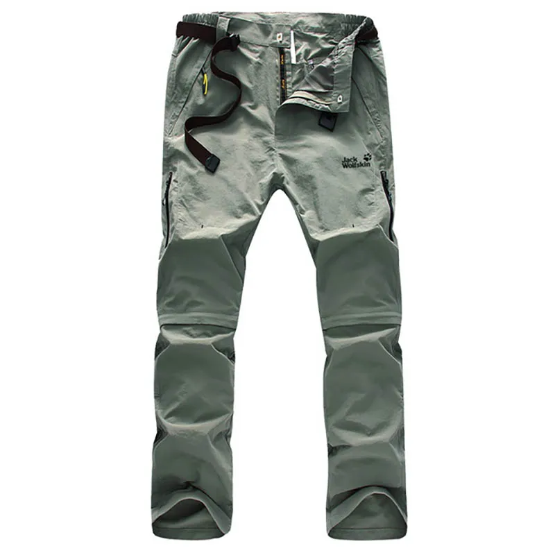 Летние мужские быстросохнущие брюки тонкие дышащие для улицы 2 в 1 съемные