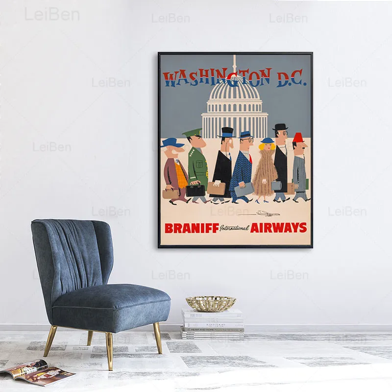 Скандинавские Ретро картины армейские пропагандистские плакаты Вашингтон США