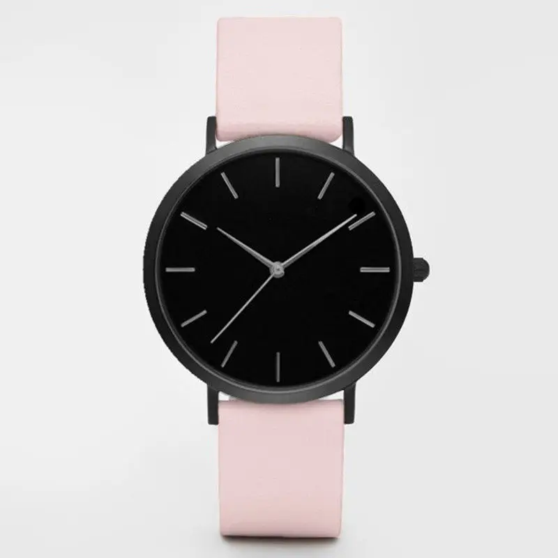 Montre Femme Простые Модные женские часы кварцевые часы кожа ремешок женские часы