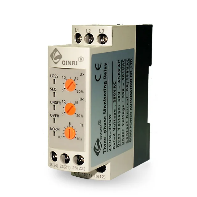 GINRI JVRD 380W трехфазное устройство контроля напряжения под напряжением|voltage protection|over
