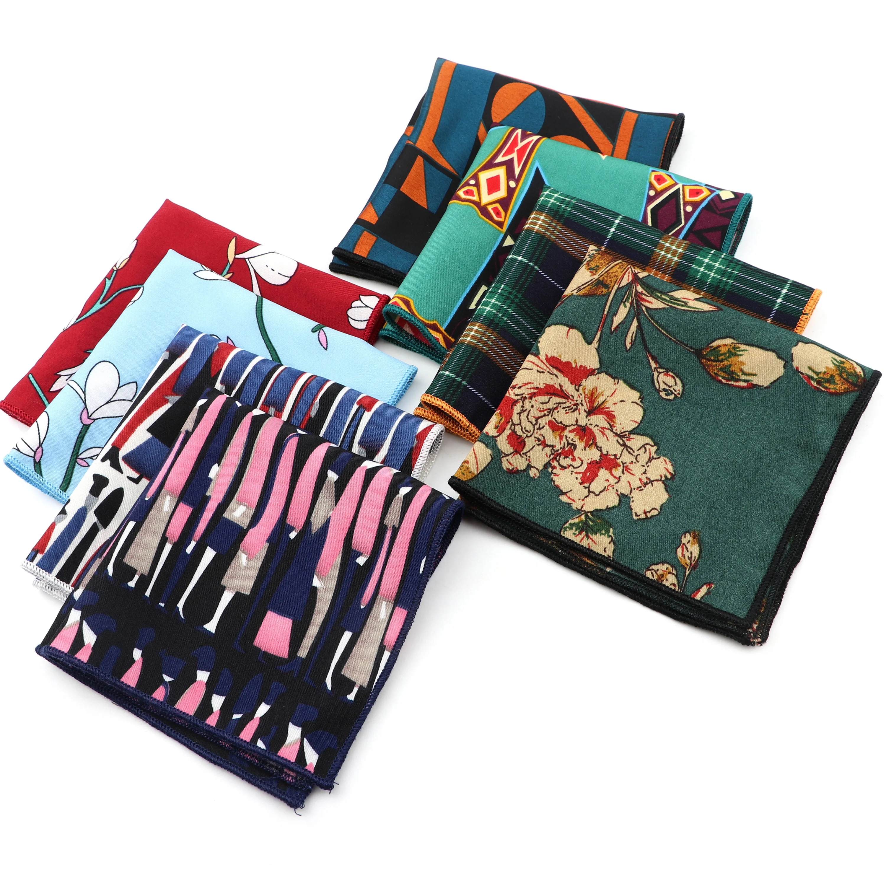 Гладкие искусственные шарфы винтажные Геометрические Цветочные Пейсли