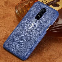 natural stingray leather pearl fish cell phone case for oneplus 10 pro 8 9 6t 7t 10r ace 9rt 7t pro cover for one plus 7 luxury