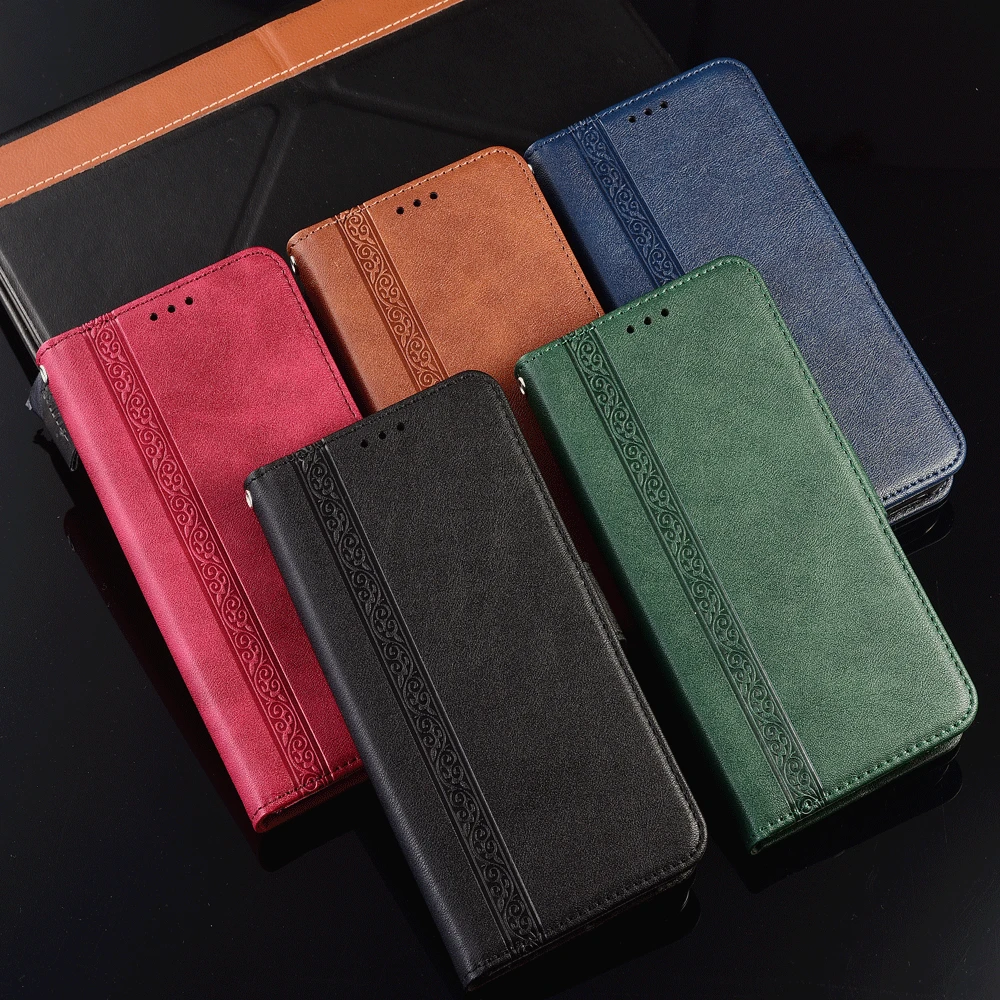 luxury flip book leather case for oneplus 5t 6 6t 7 7t 8 pro 5g stand wallet phone bags cover with strap free global shipping
