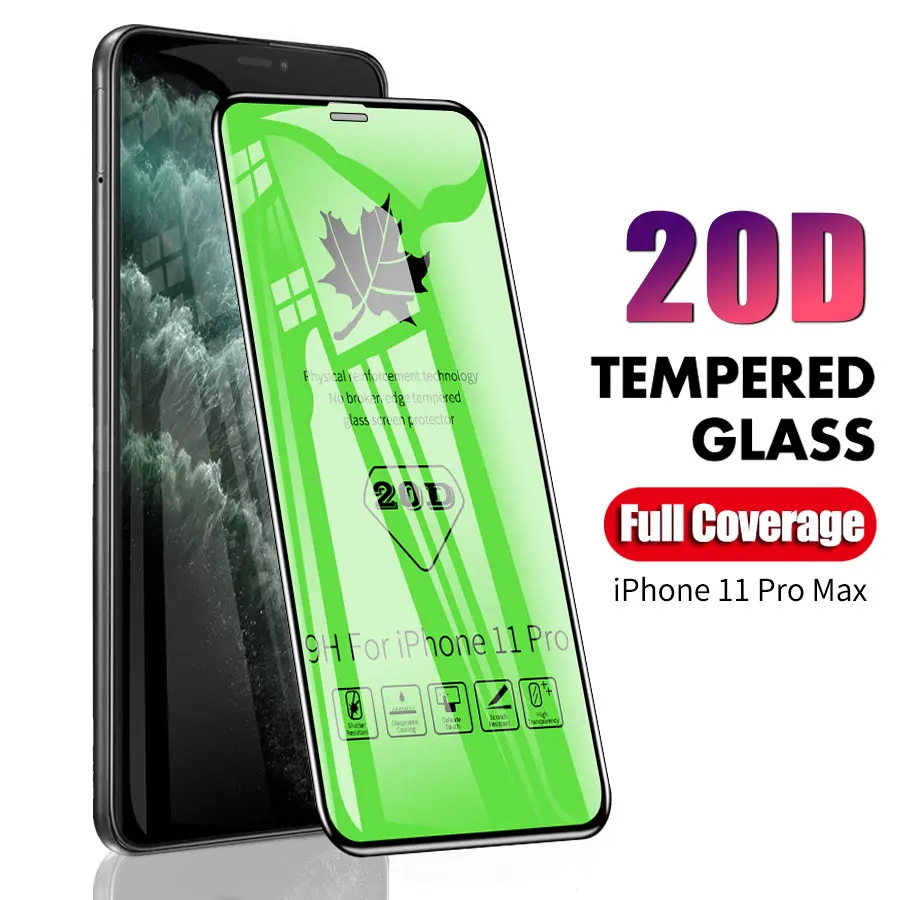 Полное покрытие закаленное стекло для iPhone 11 Защитное экрана Pro Max защита |