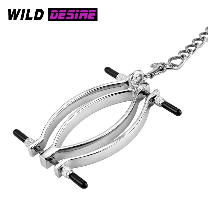 Металлическая Регулируемая Вагина зажимы для половых губ зажим киски женщин