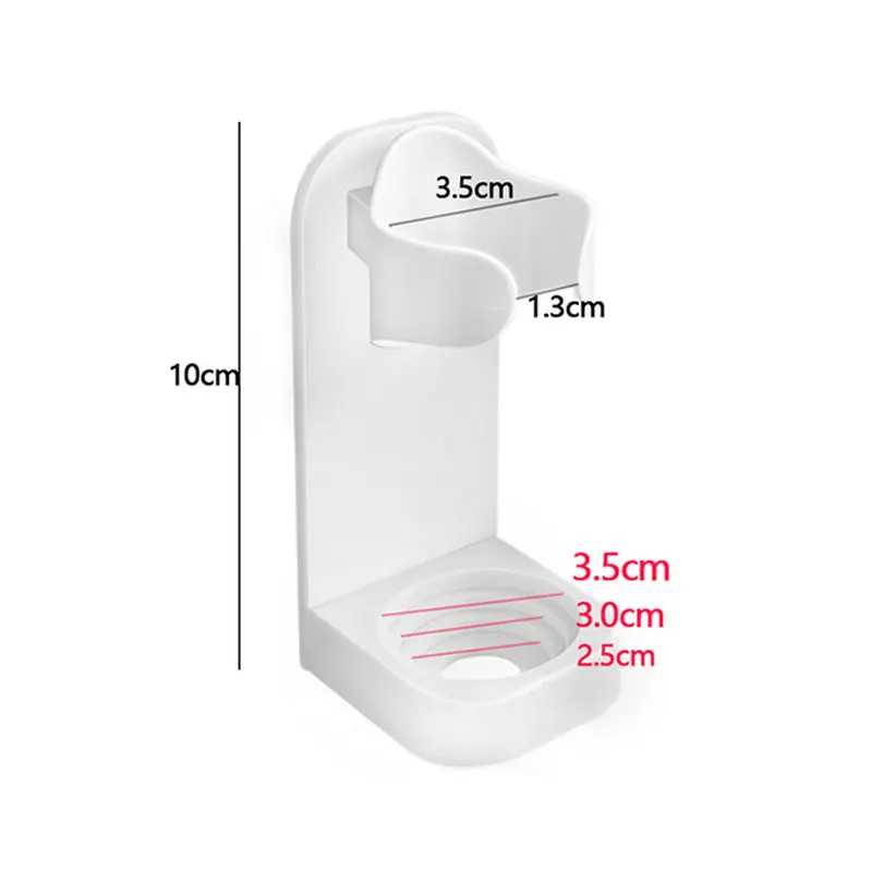 

Electric Toothbrush Holder Simple Wall Mount Detachable No Punching Bathroom Storage Rack General Simple Convenient Home Tools