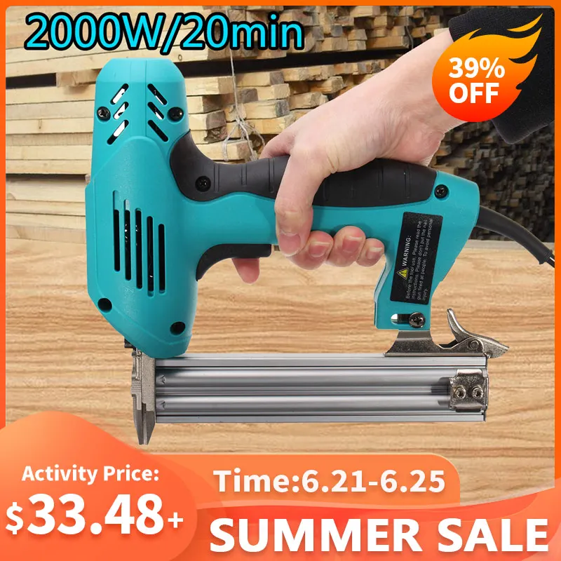 Doersupp Электрический гвоздезабивной пистолет для прямых гвоздей может занять от 10