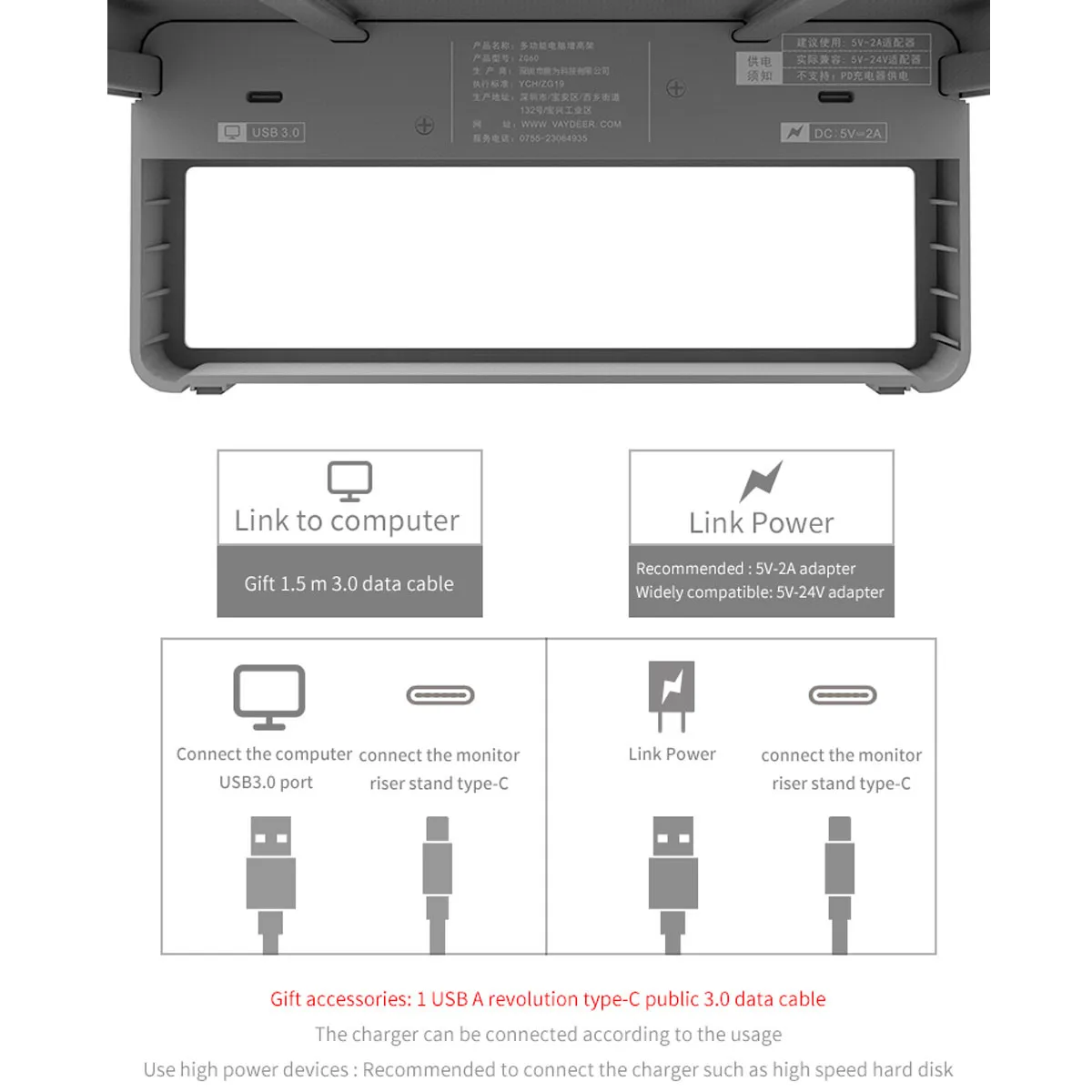 

2020 NEW Smart Laptop Table USB 3.0 Port Laptop Stand Base Keyboard Mouse Desk Organizer Notebook Smart Aluminum Alloy Table