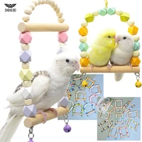 parrot bird toys cages accessories wooden birdcage parakeets cockatiel swing games stand perch lovebird calopsita goods basket