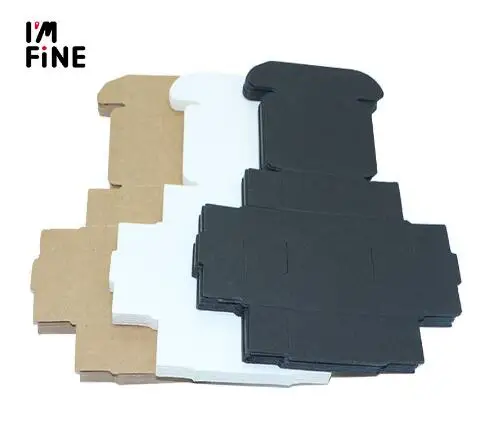 Black white Natural Brown Kraft Paper box small jewelry Gift Packaging Box Carton Paperboard Wed DIY soap Packing 20 Sizes | Дом и сад