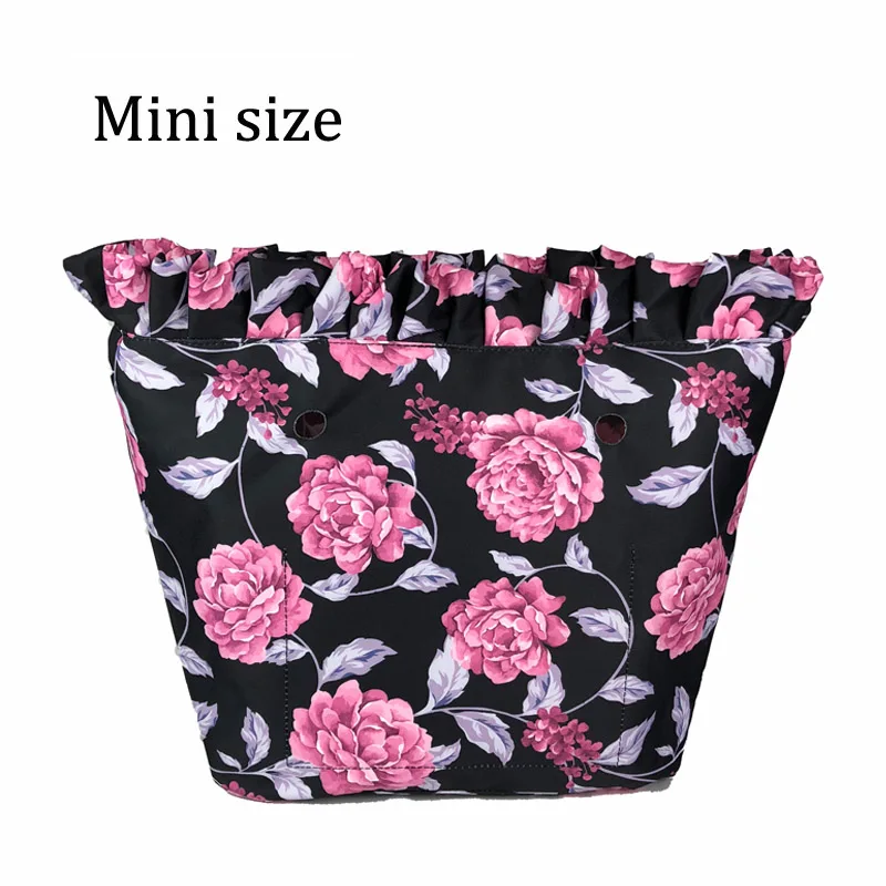 Lace 19 Mini Цветочная окантовка, водонепроницаемая внутренняя подкладка, вставка для Obag O Bag, Классические мини вставки, внутренняя часть для o bag, аксессуары, силиконовая сумка - Цвет: Lace 19 Mini