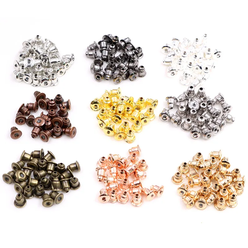 200 шт. высокое качество серьги пули классические 8 видов цветов металлические