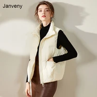 2021 women sleeveless womens ultra light duck down vests loose jacket girl gilet lightweight windproof female warm waistcoat