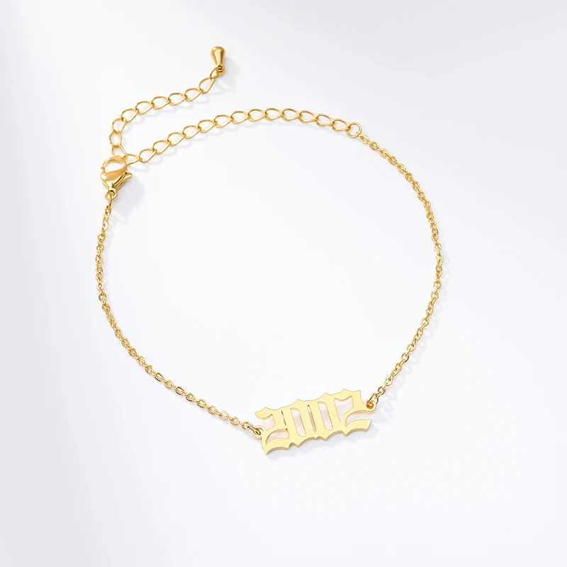 Браслет в стиле панк с цифрами на английском языке браслет виде цифр для женщин