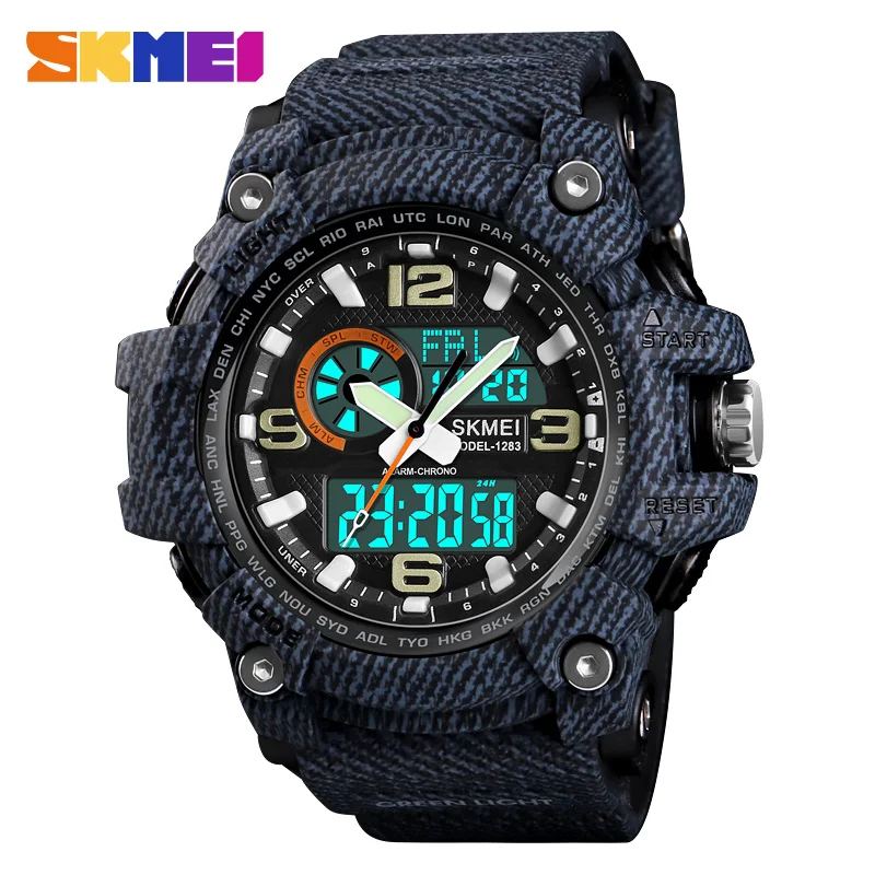 New SKMEI Clock Mens Sports Watches Fashion Quartz Digital Watch Male Waterproof Outdoor Military Wristwatches Relogio Masculino