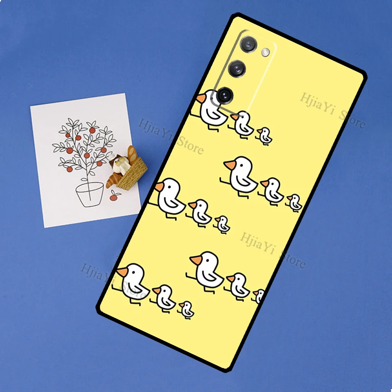 Funny little yellow duck Phone Case For Samsung Galaxy S20 FE S21 Note 20 Ultra 10 Plus S9 S8 S10 Cover | Мобильные телефоны и