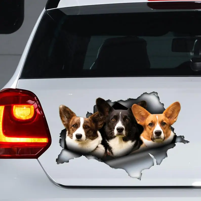 

Funny Corgi car decal , Corgi decal, car sticker, dog decal