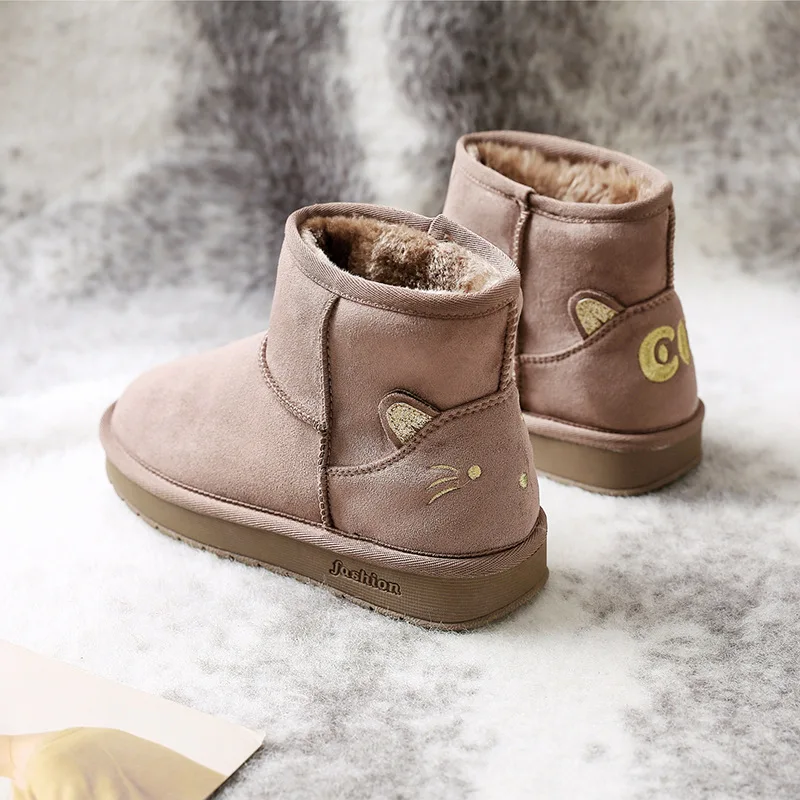 Зимние сапоги женская короткая трубка Новинка 2019 года зимняя обувь из хлопка на