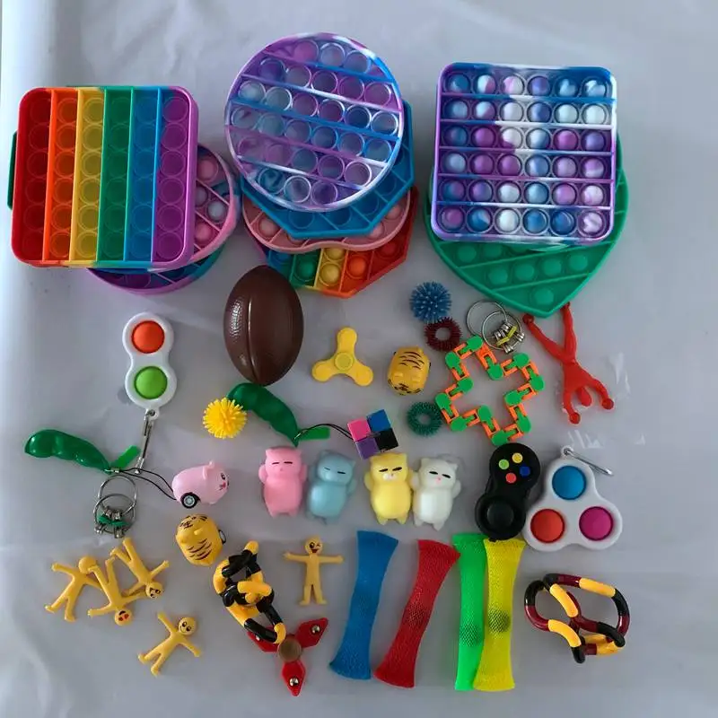 

Fidget Sensory Toy Set Stress Relief Toys Autism Anxiety Relief Stress Bubble Fidget Sensory Toy For Kids Adults