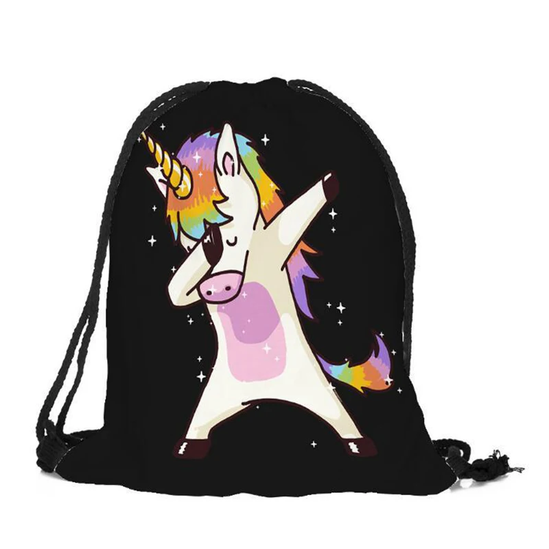 

New Cute Kid Baby Unicorn Pattern Sport Bags Swimming Bags Gym Pump Bag Sports School Drawstring Boy Girl Backpack Hot Sale