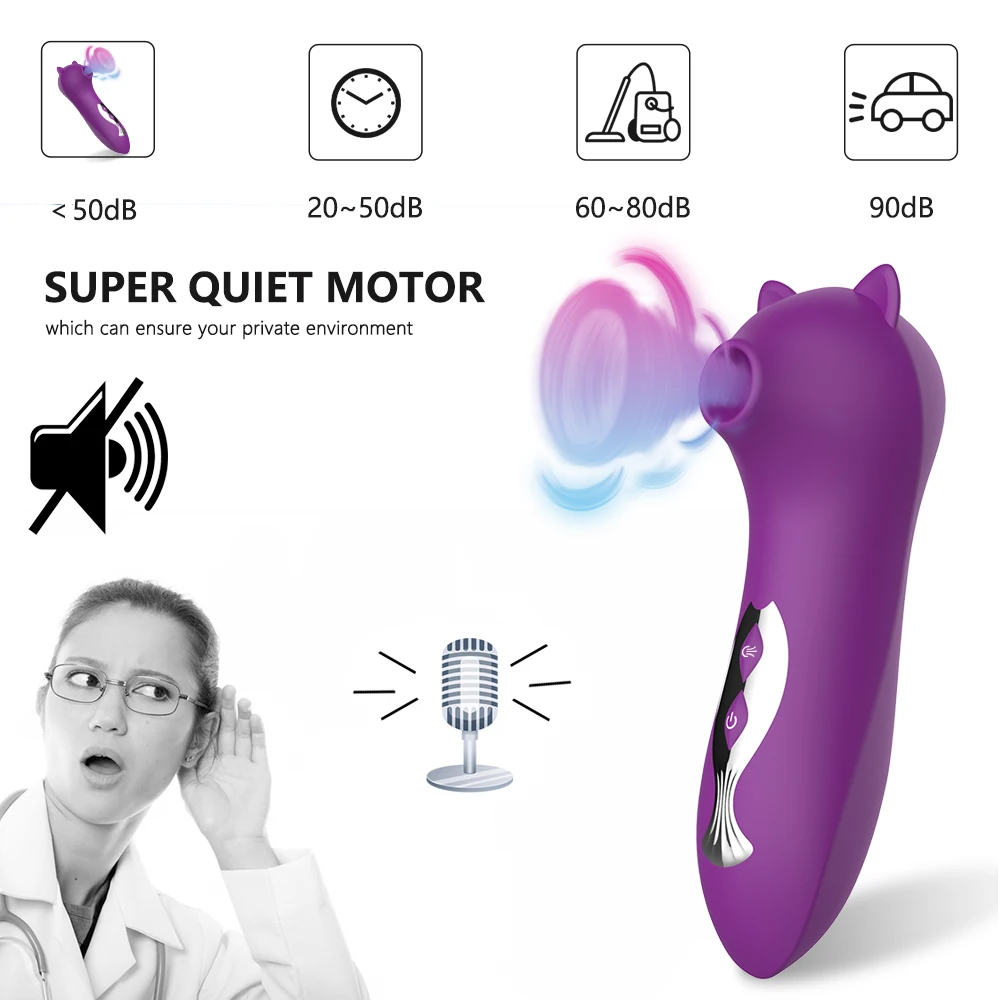 Вибратор на присосках для клитора интимные игрушки женщин мощный стимулятор