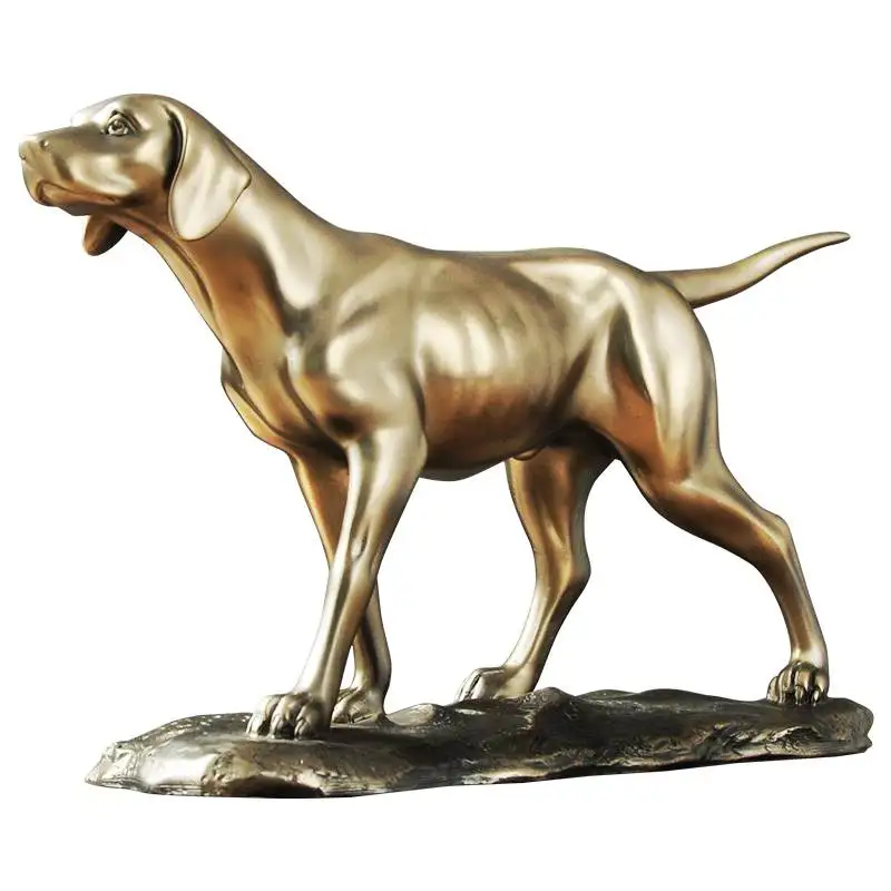 

Бронзовая указка 35 см, статуэтка холодного литого медного цвета в виде собаки, статуэтка животного, художественная полимерная поделка, аксессуары для украшения дома R1411