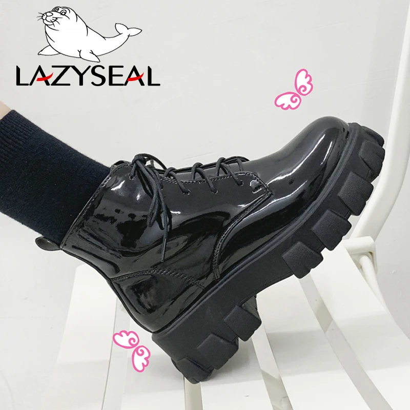 Женские ботинки на платформе LazySea шнуровке с круглым носком водонепроницаемые