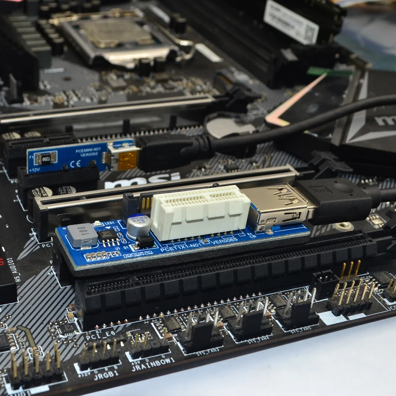 PCI-E X1 удлинитель PCI Express USB 3 0 адаптер Raiser PCIE 1X Riser Card SATA E в слот | Компьютеры и офис