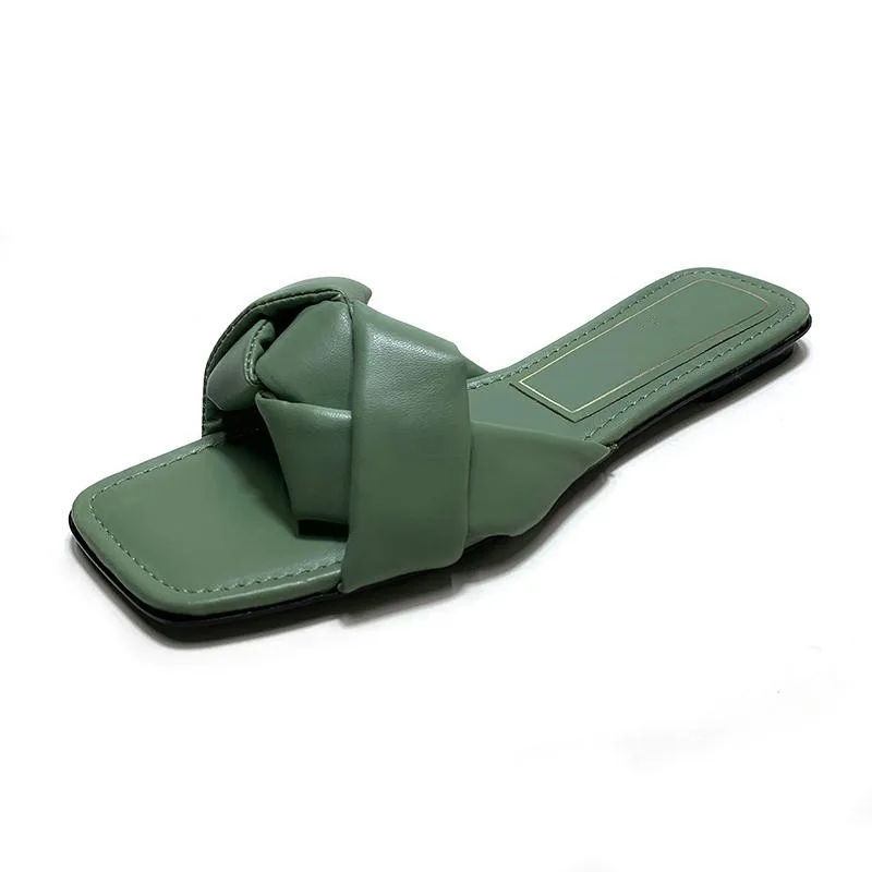 

Slippers Casual Shoes Woman 2021 Pantofle Luxury Soft New Flat Rome Leisure Rubber Basic Fashion Slides PU Shoes Women Slippers