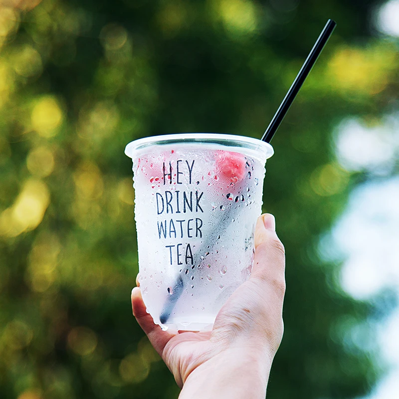 50 шт одноразовая кофейная чашка fat u образный молочный чай пластиковая Фламинго