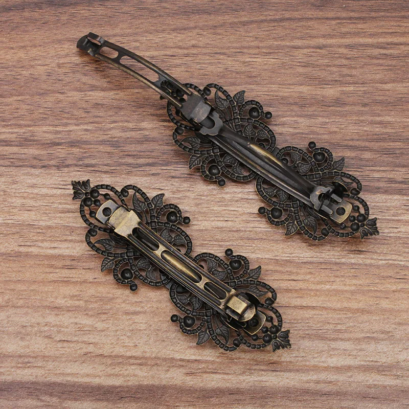 Металлическая заколка для волос с бронзовым покрытием 2 шт. поднос фиксации 12 мм