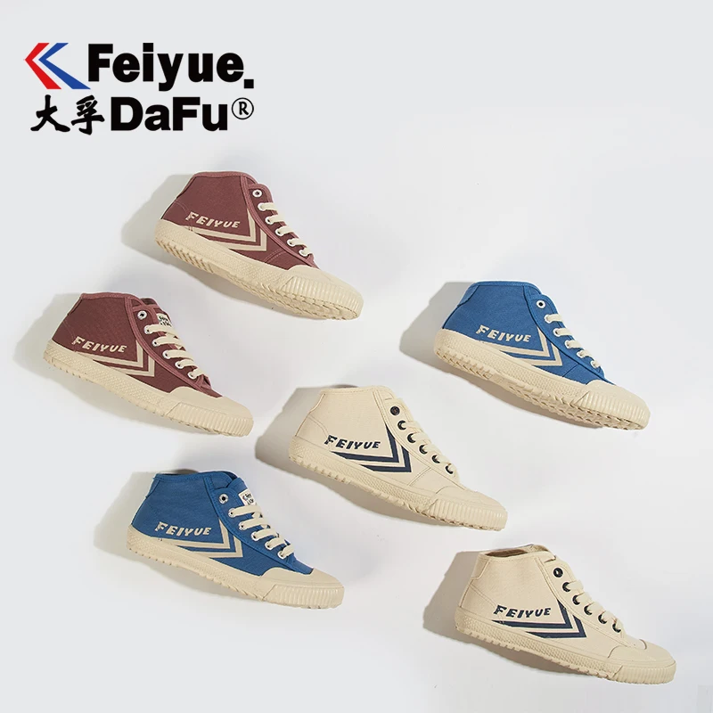 Feiyue/Новинка 2168 года; парусиновая обувь с высоким берцем; Мужская и женская обувь на плоской подошве; вулканизированные кроссовки; дышащие Нескользящие кроссовки;