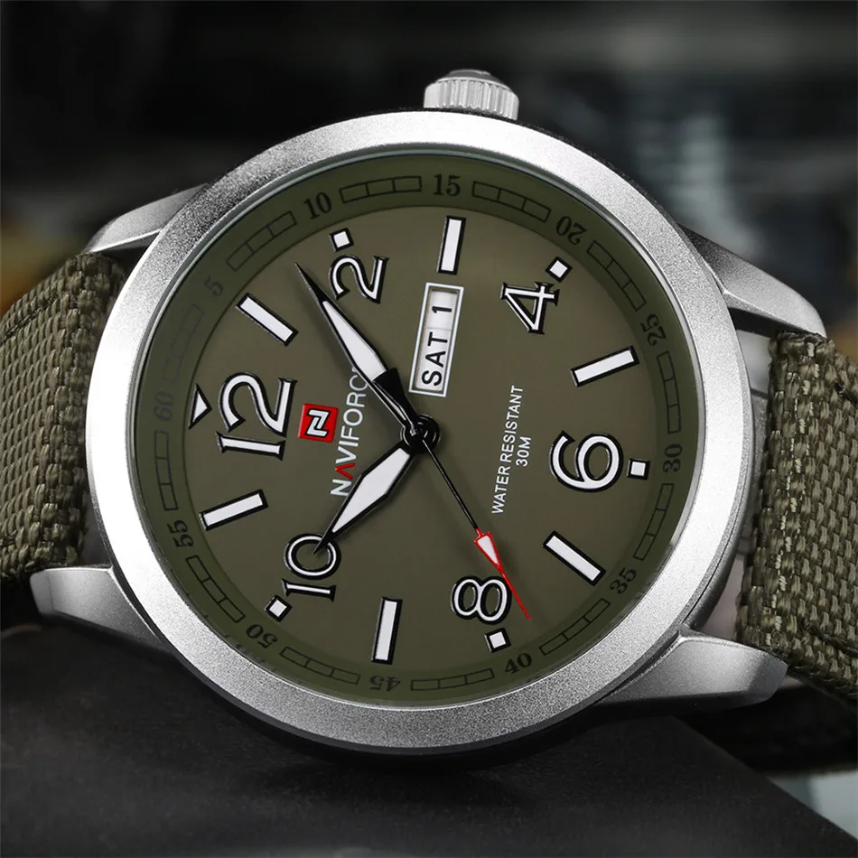 NAVIFORCE спортивные мужские часы Военные модные трендовые повседневные деловые