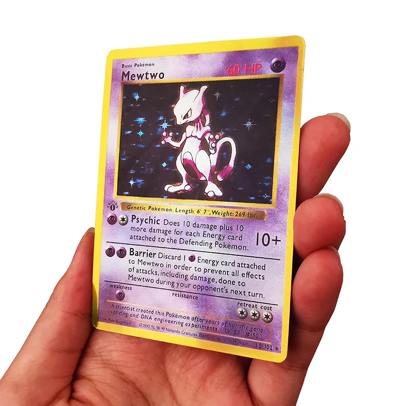 5 шт. Charizard Mewtwo карты Pokemon Flash Card первая версия английская первого поколения