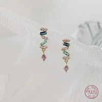 925 sterling silver simple snake stud earrings women pav%c3%a9 crystal tassel earrings wedding temperament jewelry friendship gift