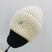 women winter hat solid color beanies best matched new sequined knitted hat warm cap with butterfly decoration female cap