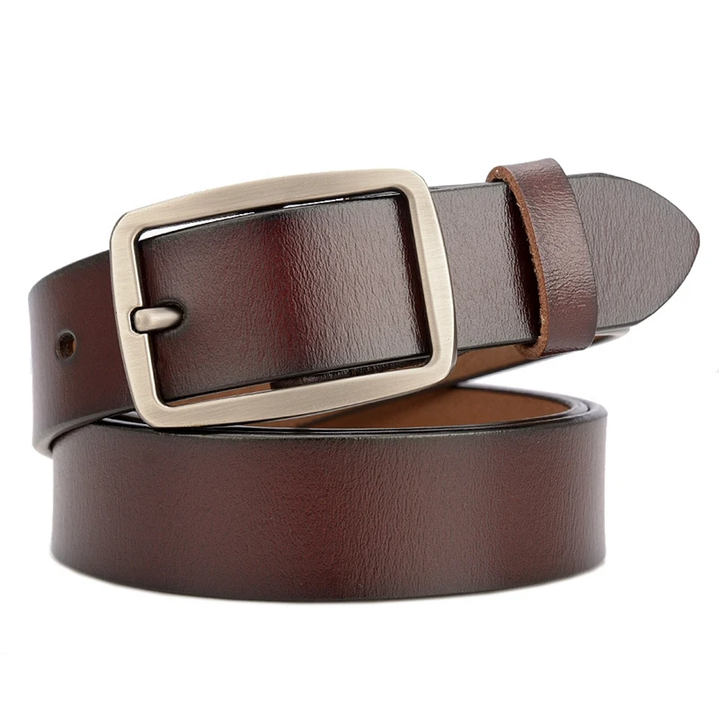 Женский широкий ремень из натуральной кожи винтажный коровьего спилка для