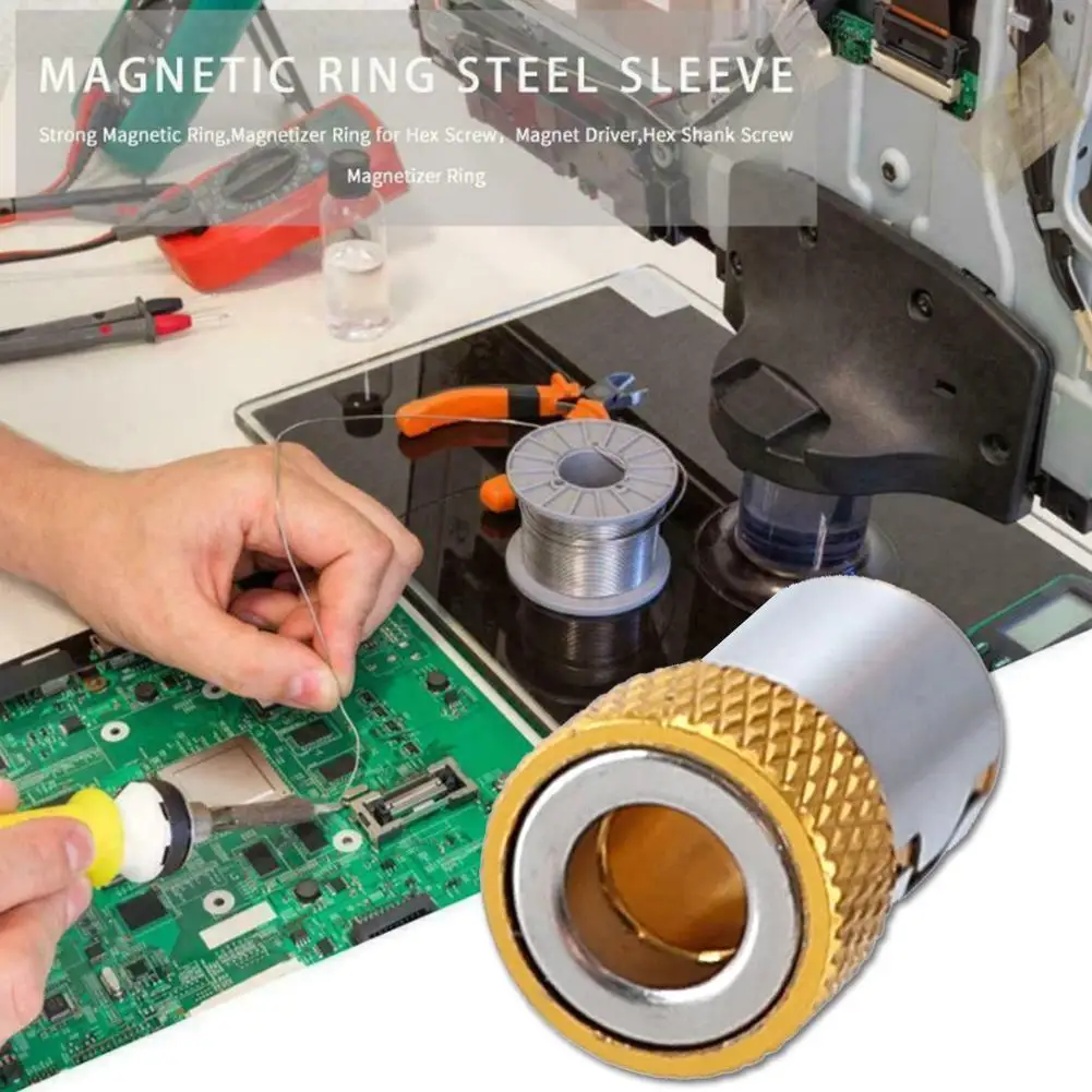 

Hot New Magnetic Bit Holder Alloy Electric Magnetic Ring Screwdriver Bit Anti Corrosion Strong Good Wear Resistance Magnetizer