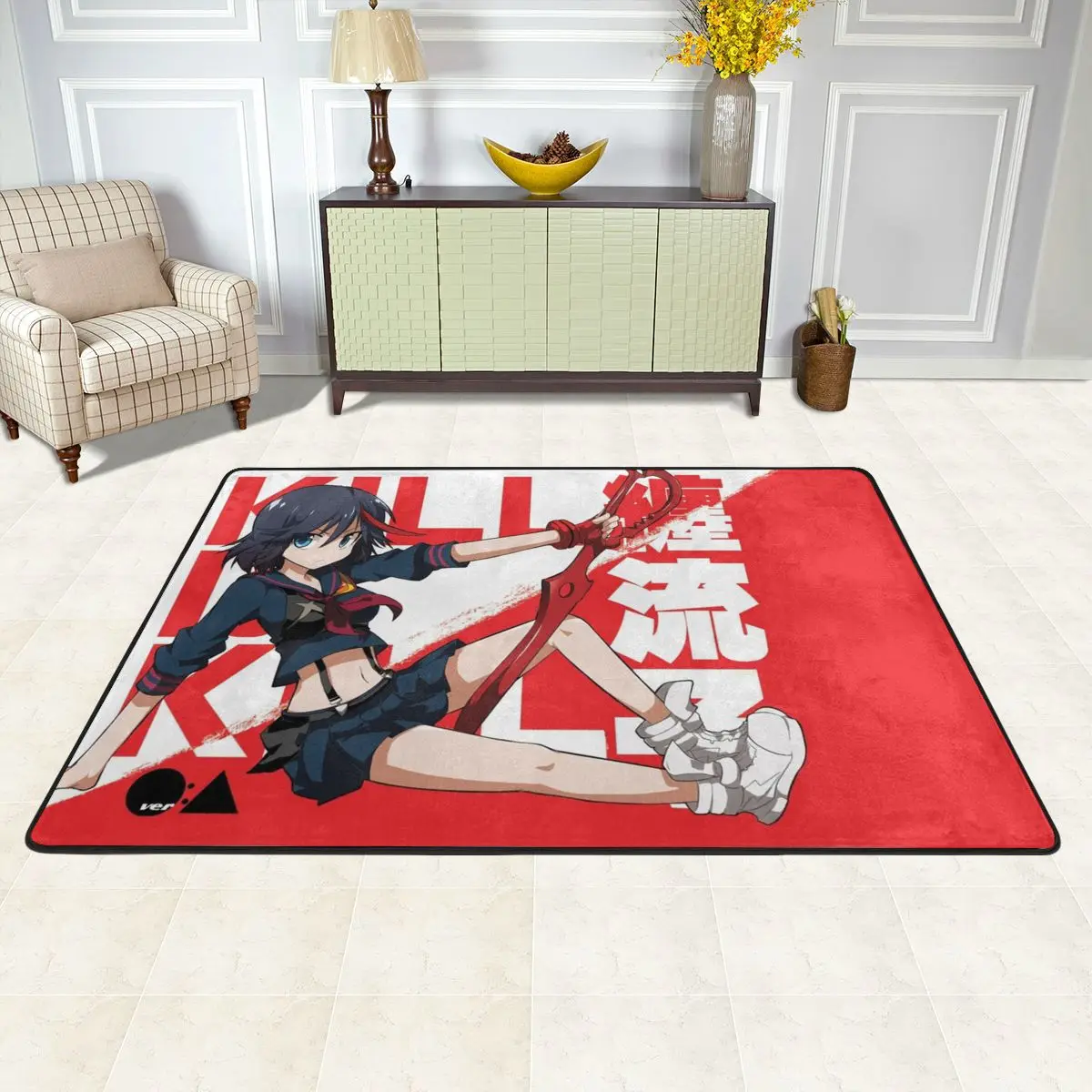 Коврик с постером Kill La ковер из полиэстера нескользящий для ванной кухни